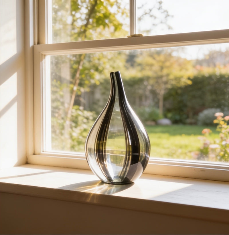 Sculptural Glass Vase — Quiet Luxury Home Decor