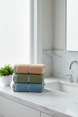 Soft Cotton Face Towel — Quick-Dry Absorbent Hand Towel for Bathroom & Skincare