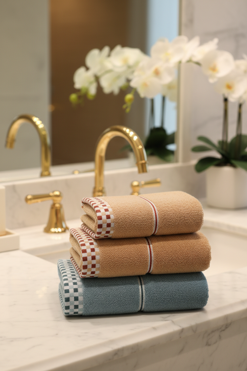 Soft Cotton Face Towel — Quick-Dry Absorbent Hand Towel for Bathroom & Skincare