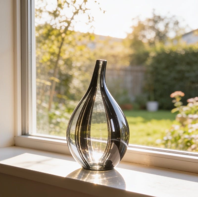 Sculptural Glass Vase — Quiet Luxury Home Decor